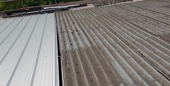 Stripping of Asbestos Roof and re-sheeting